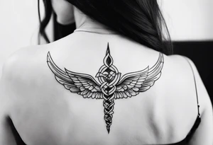 Sexy spine tattoo blessed tattoo idea