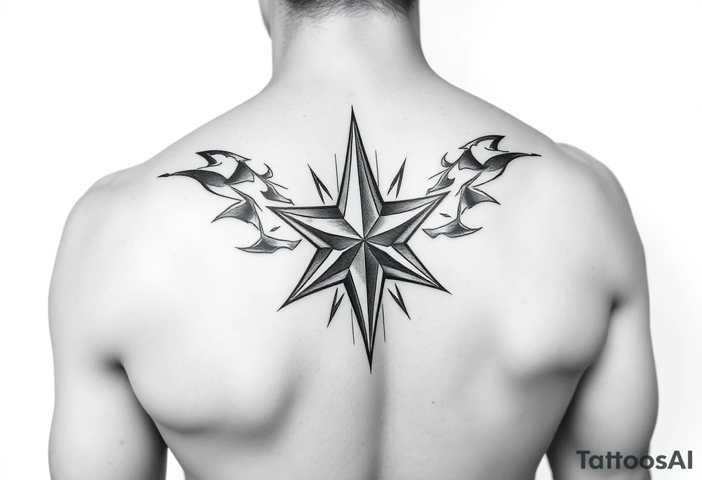 Edgy cybersigilism “Starz” tattoo idea