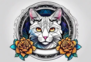 Third eye cat tattoo idea