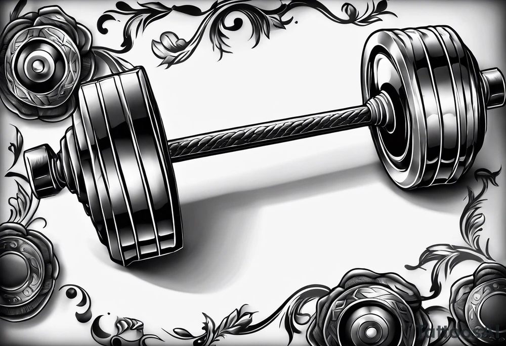 A hammer and a barbell tattoo idea