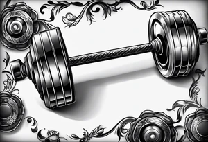 A hammer and a barbell tattoo idea