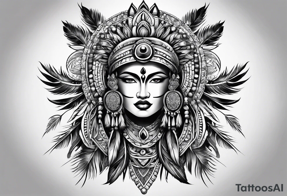 Tiano indian art work tattoo idea