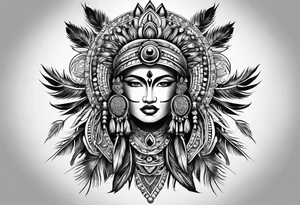 Tiano indian art work tattoo idea