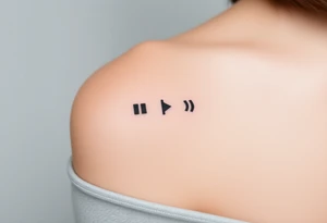 Travel, play, pause, stop, rewind tattoo idea