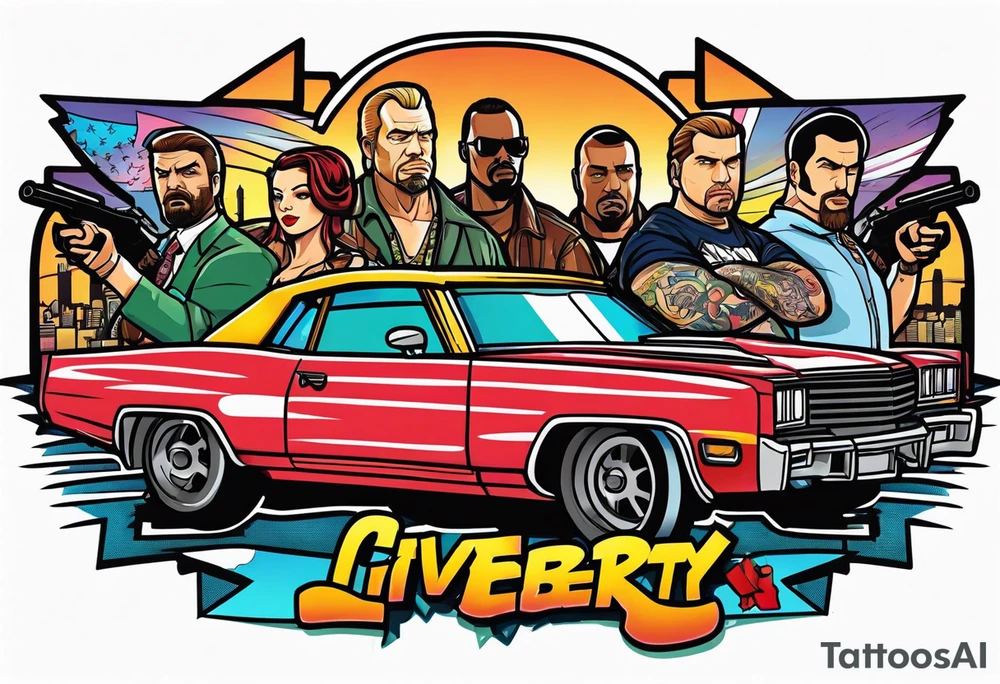 Give me Liberty Grand Theft Auto 3 tattoo idea