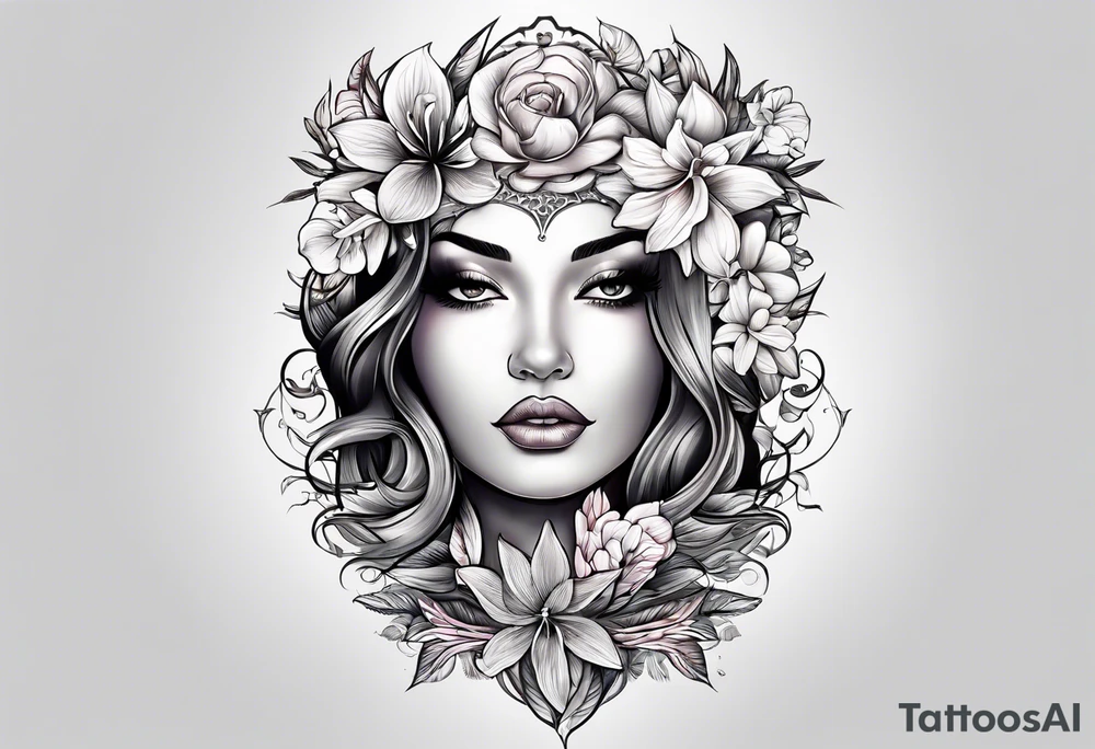 sea, night, flower, republic dominicana tattoo idea