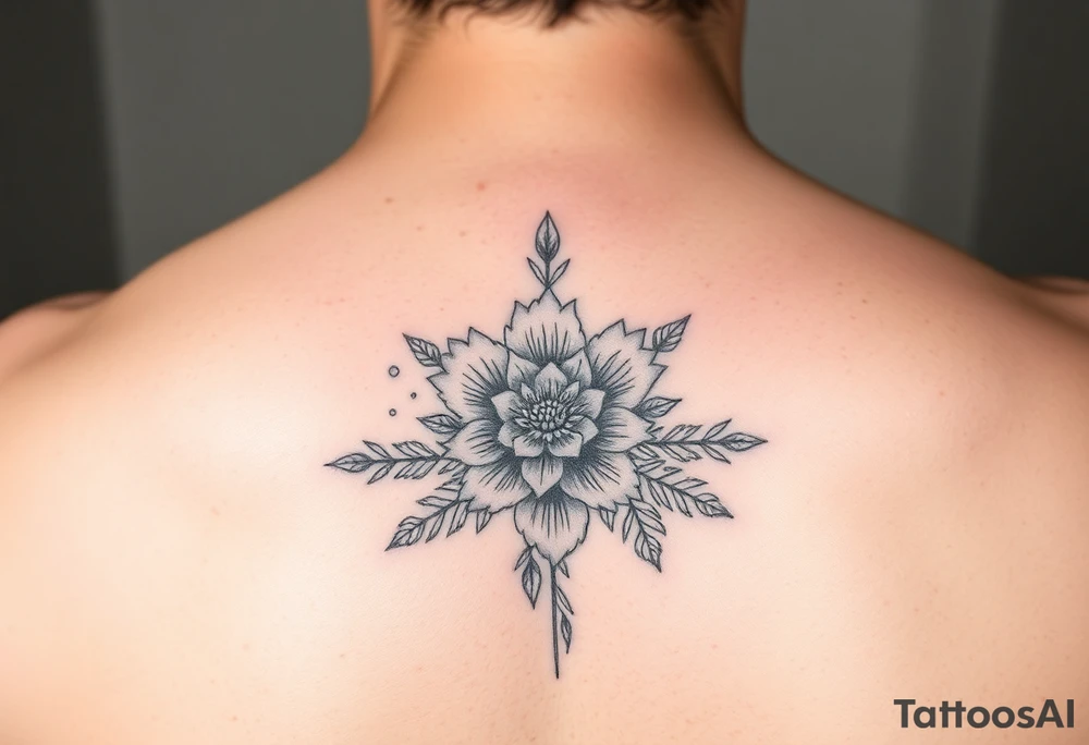 Indigenous floral 
Three  
Loving husband,
Law of Attraction, 
Manifestation, 
gratitude tattoo idea