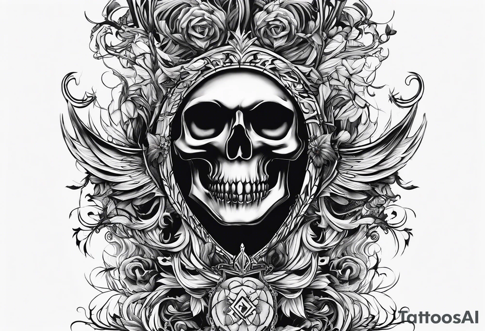 Cyber Gothic death note inspired tattoo idea