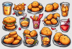Chicken nuggets tattoo idea