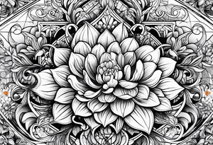 Abstract Chery flovers tattoo idea