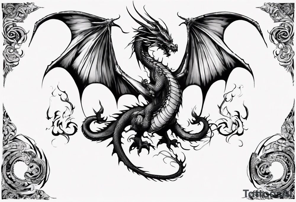 Dragon back piece tattoo idea