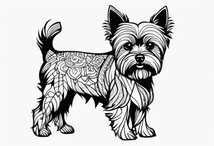 yorkie terrier tattoo idea