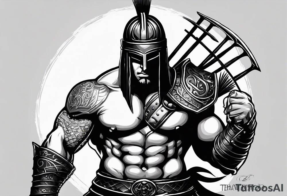 Draw me badgerman with aggressive full body show, killer face with cute smile, very long nails and he attacks like a Turkish gladiator to enemy and also he has very deadly looking. The only weapon is his braveness he fights with his nails. tattoo idea