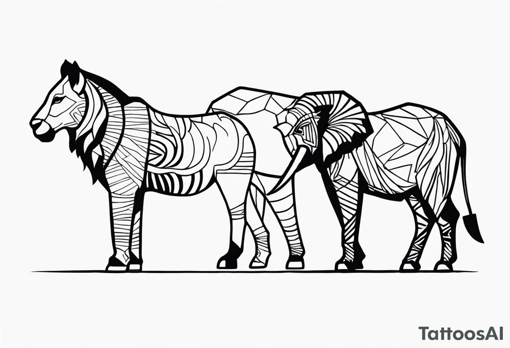 african animals tattoo idea