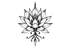 Water lily, earth, air, fire, water, tree, wiccan tattoo idea