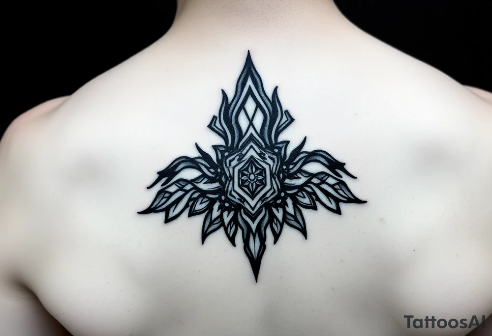 negative space tattoo inspired by the tulum tattoo idea