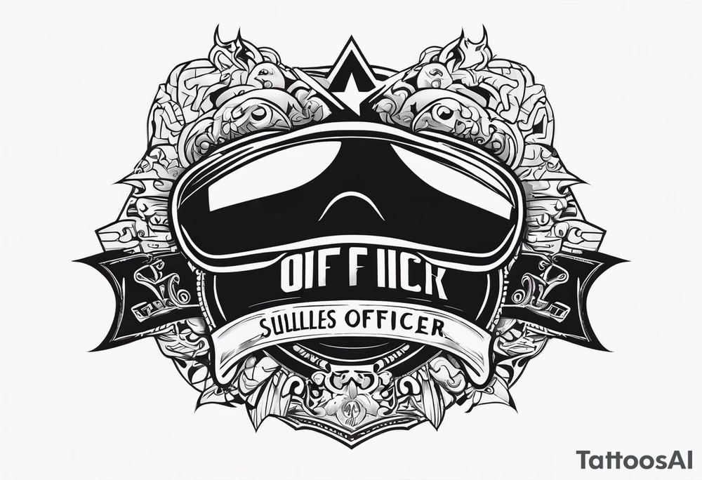 sunglasses Officer Bigdick tattoo idea