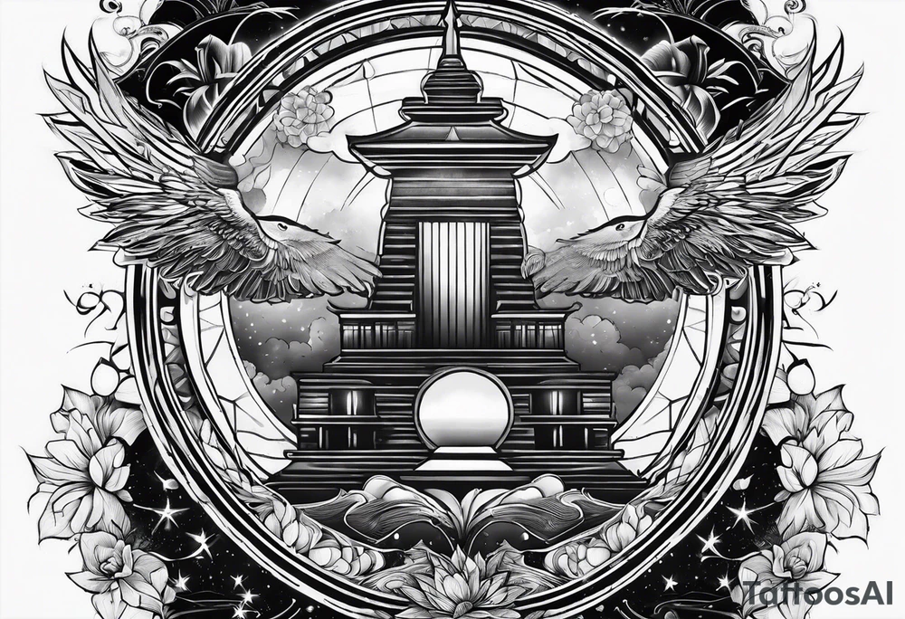 prism dispersing light into spiritual rays tattoo idea