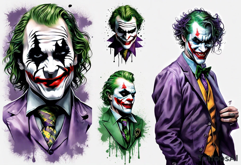 joker sleeve tattoo idea