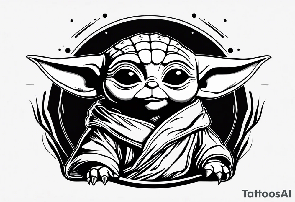 Baby yoda tattoo idea