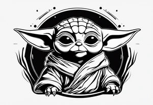 Baby yoda tattoo idea