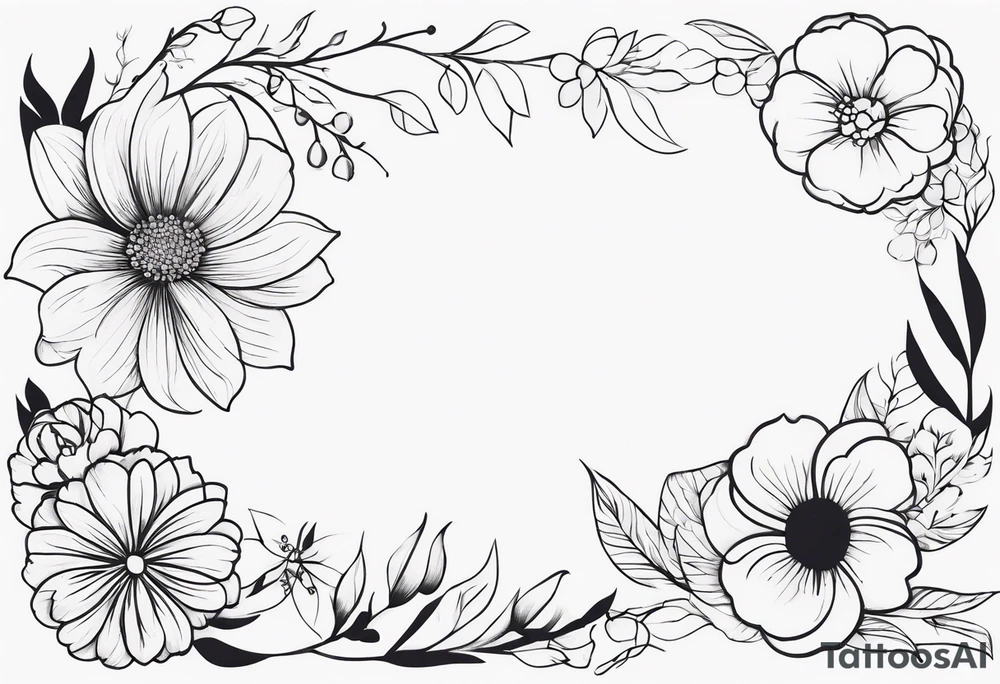 Floral sleeve tattoo idea