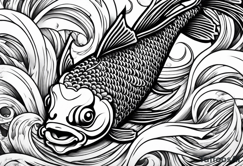 Yen yang Koi tattoo idea