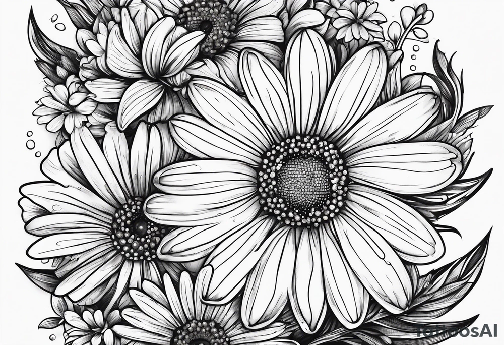 Chamomile doodle tattoo idea