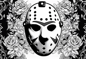 Friday the 13th Jason mask tattoo idea