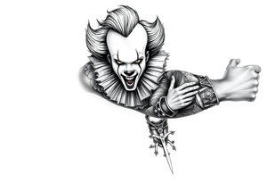 Pennywise, Edward scissor hands, and jason tattoo idea