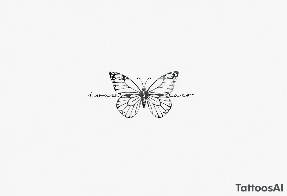 Chain link chain, butterfly, i ♥️ u alan knutson, you're my person tattoo idea