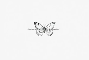 Chain link chain, butterfly, i ♥️ u alan knutson, you're my person tattoo idea
