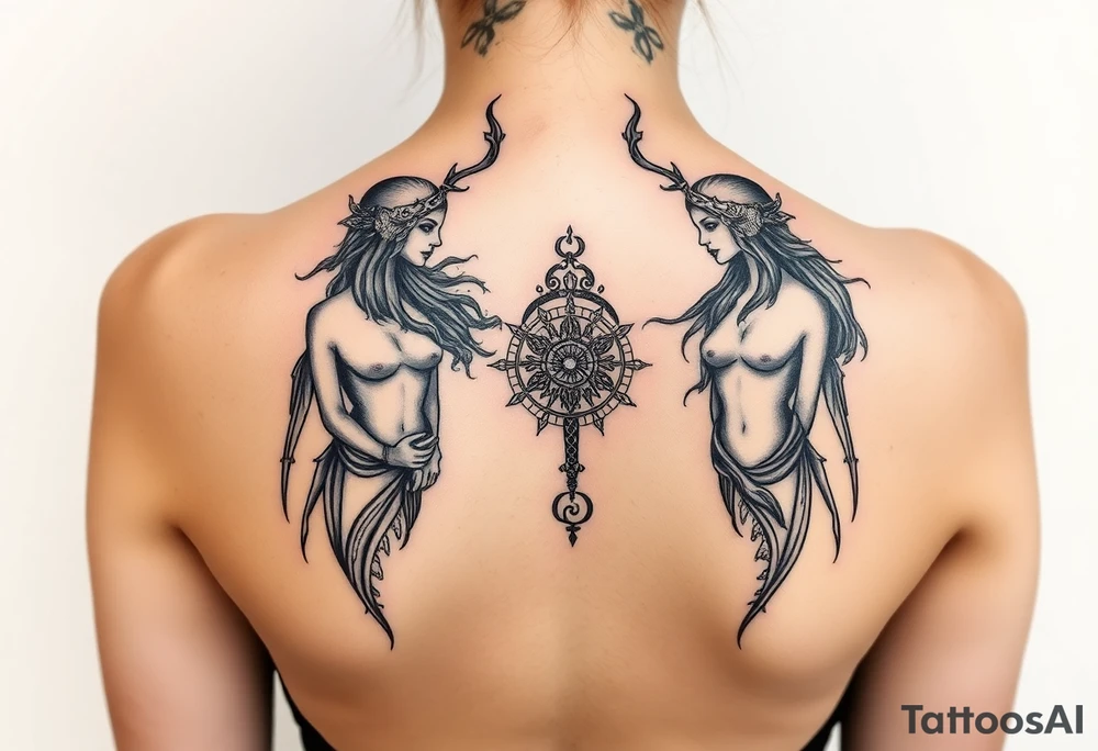 Goddesses Hecate and Freya tattoo idea