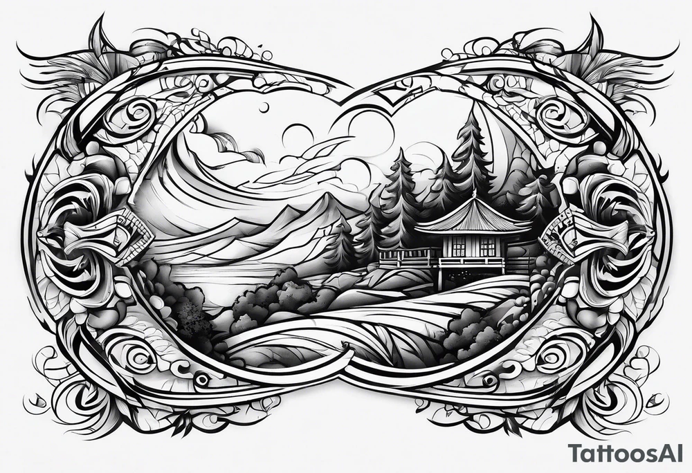 Wind styling for forearm tattoo idea
