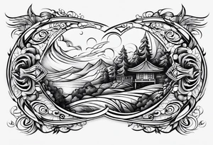 Wind styling for forearm tattoo idea