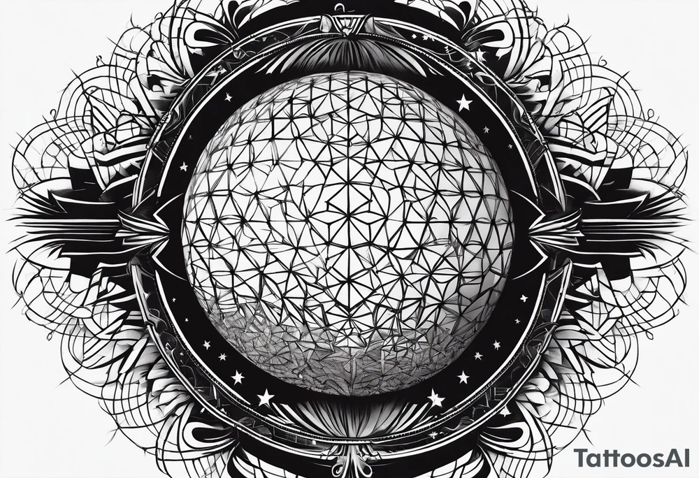 Epcot Ball with fireworks on forearm tattoo idea