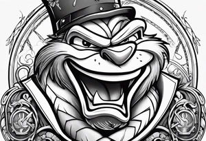 The looney tunes character taz tattoo idea