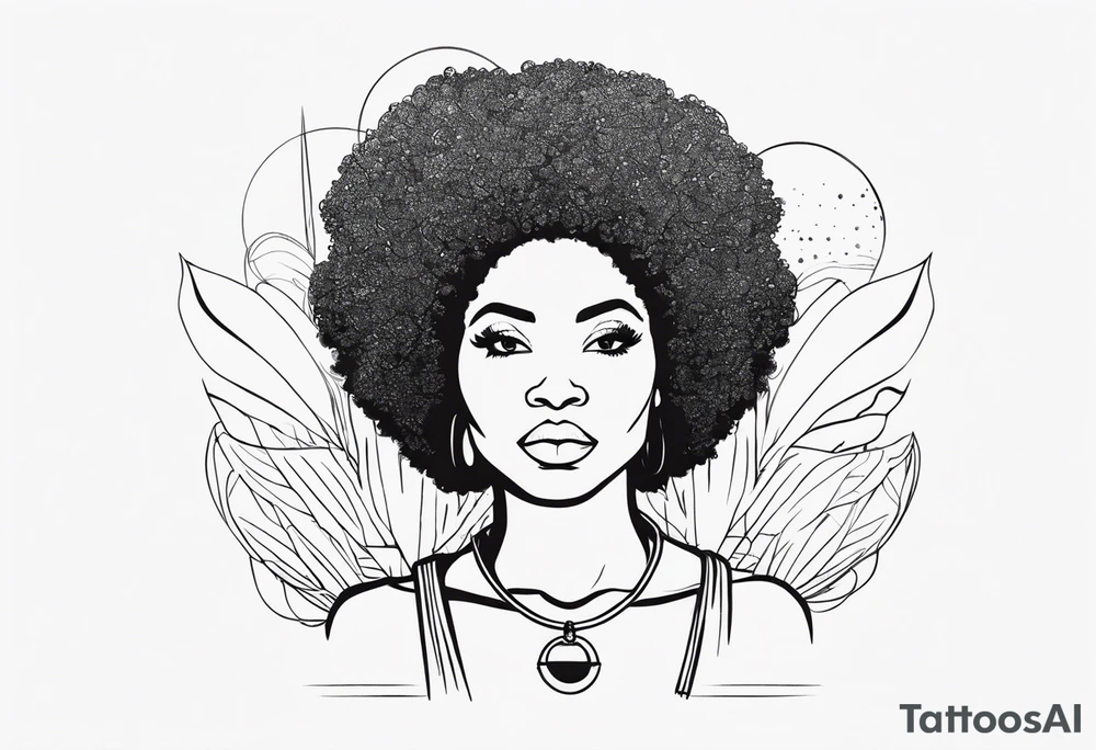 Afro art tattoo idea