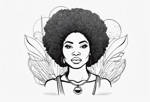 Afro art tattoo idea