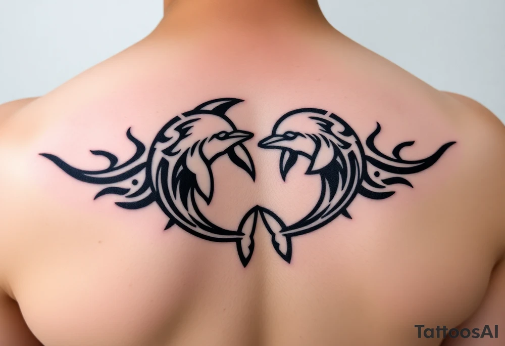 dolphin friendship tattoo idea