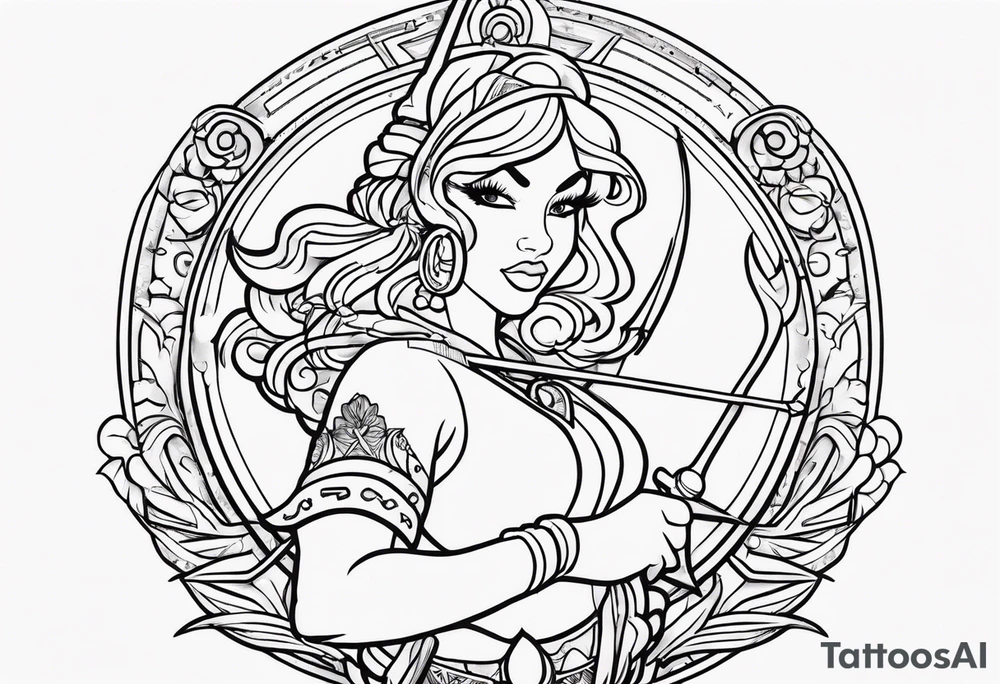 emani, sagittarius, faith, strong tattoo idea