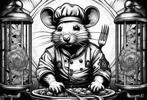 Rat chef prison guard tattoo idea