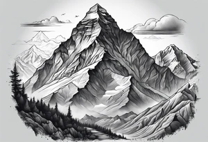 Mount Everest and representing doing hard things tattoo idea