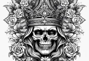 Pain, discipline and catholic religion tattoo idea