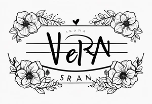 Simple Two-Band Tattoo Design With my kids names (Vedran and Srna) tattoo idea