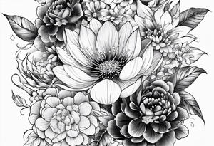half sleeve japanese floral tattoo idea