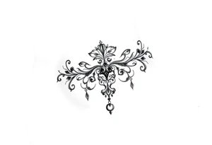 Anklet and charm tattoo idea