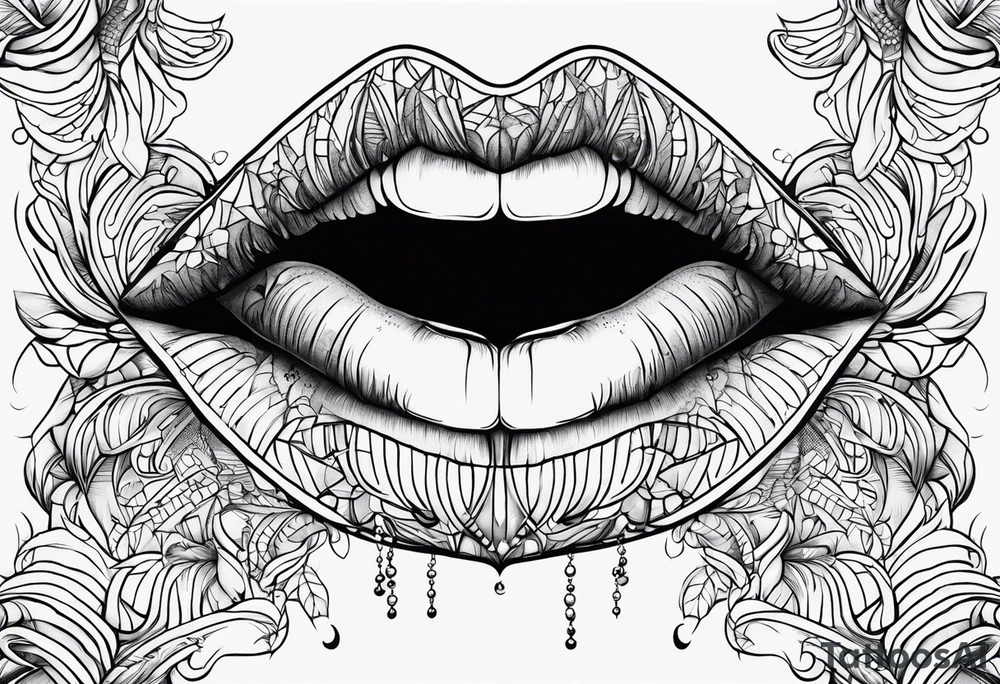 Mouth tattoo idea