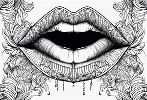 Mouth tattoo idea