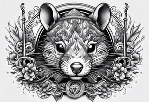 Rat welding weapons tattoo idea